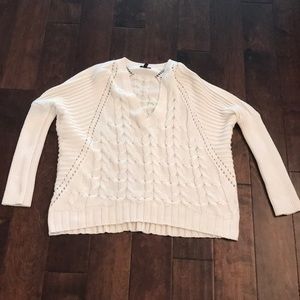 Cream Crochet Sweater Sz Sm